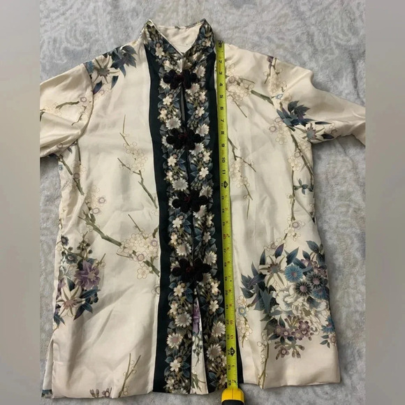 Cherry Blossom Kyoto Silk Robe From Japan Vintage Deadstock - Picture 5 of 10